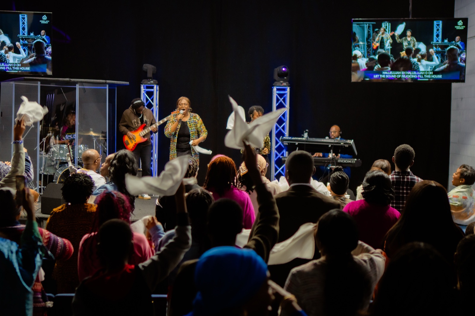 Model City Church congregation together on a Sunday